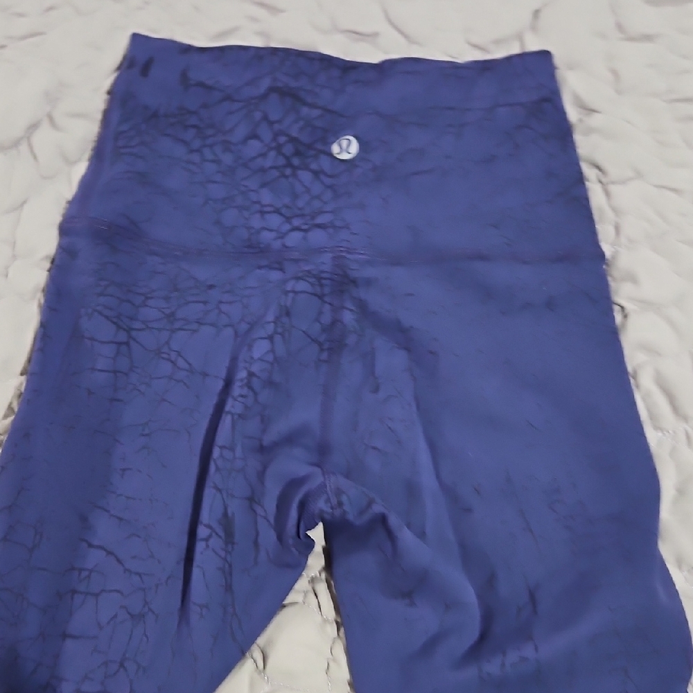 Lululemon Blue Paterned  High-Waisted Leggings 25"